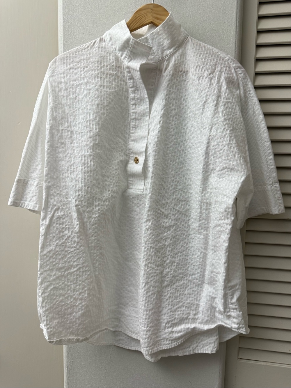 Draper James White Button-Up Shirt - M